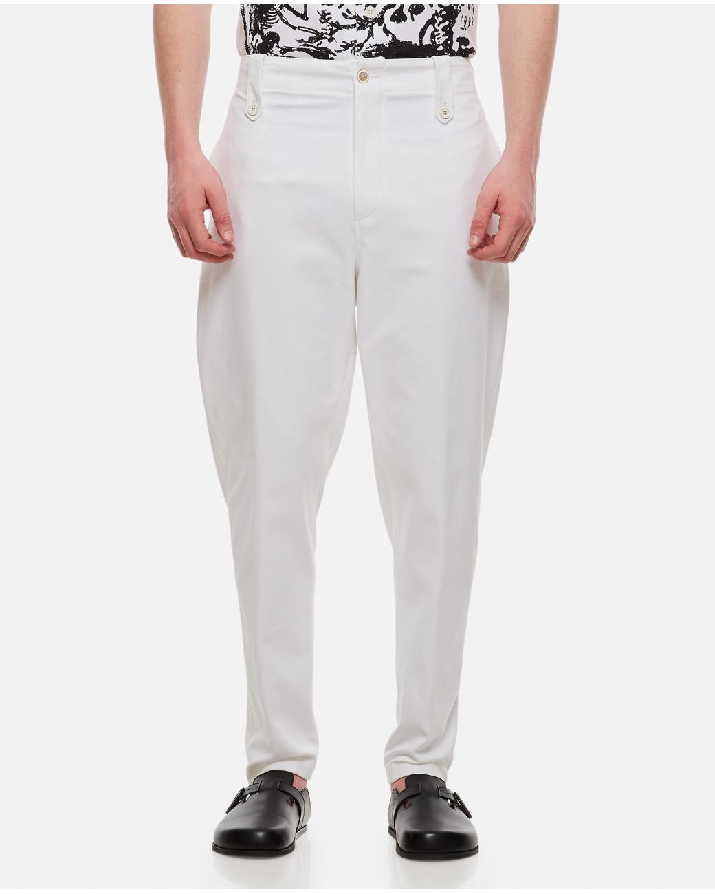 Alexander McQueen Slim Fit Chino Pants in White for Men | Lyst UK