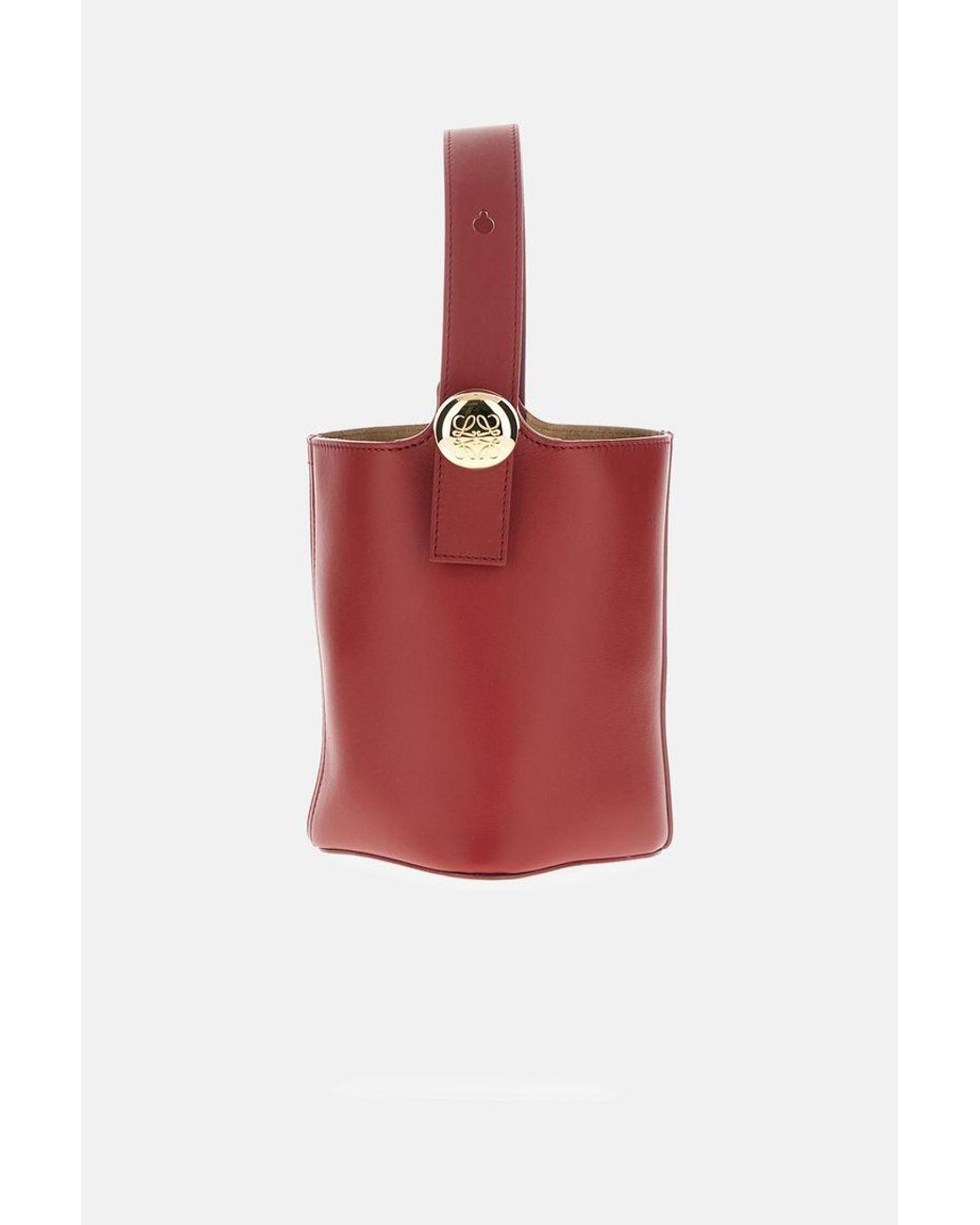 Pebble Bucket Mini di Loewe in Red
