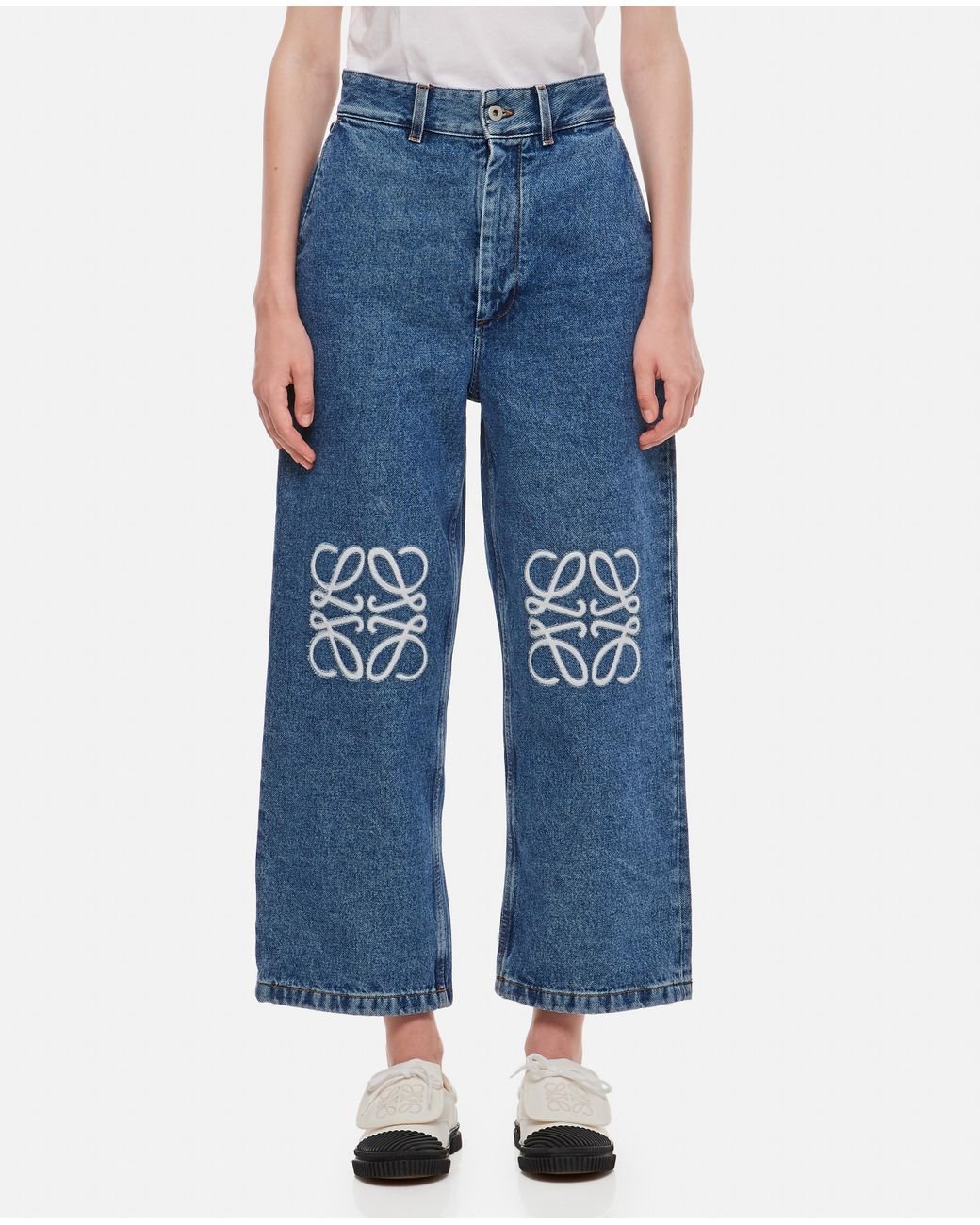 Loewe Anagram BAGGY Jeans in Blue | Lyst