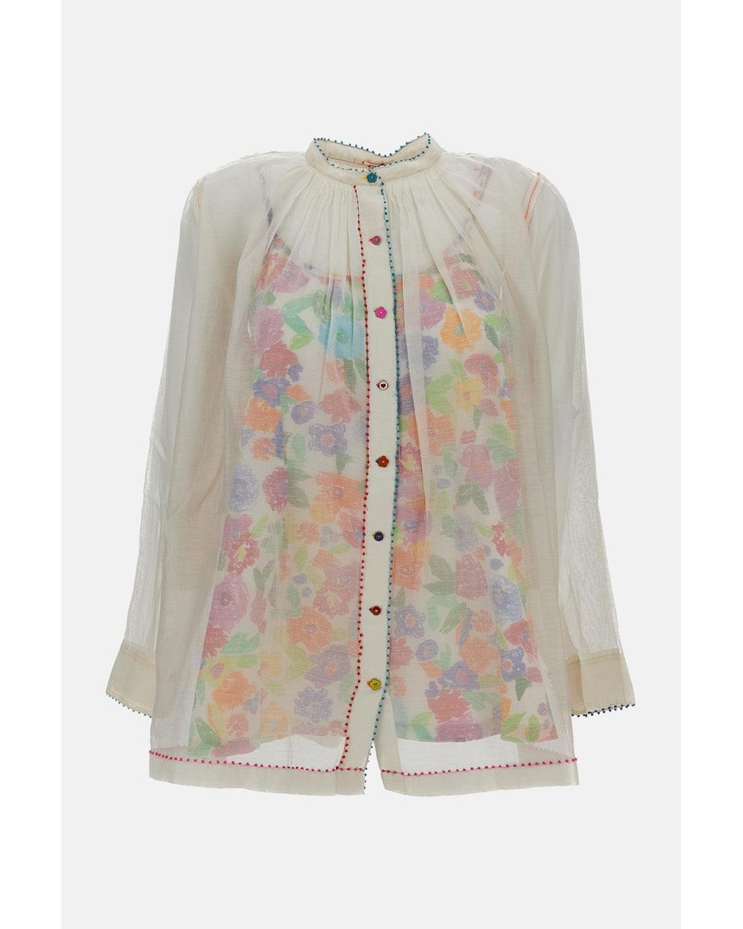 Blusa Misto Seta di Péro in Multicolor