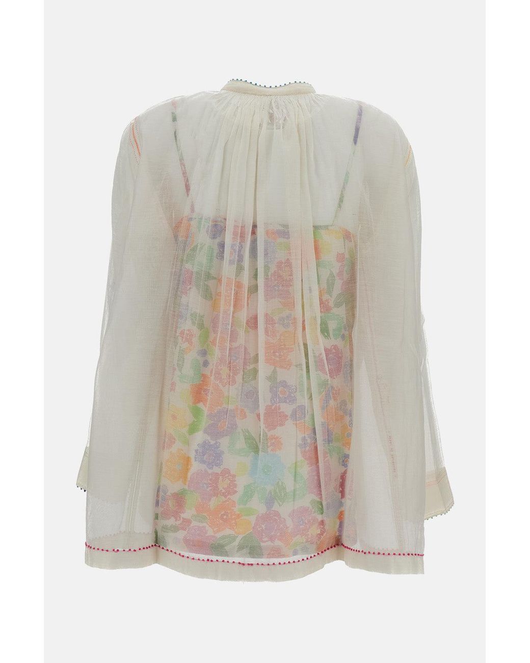 Blusa Misto Seta di Péro in Multicolor