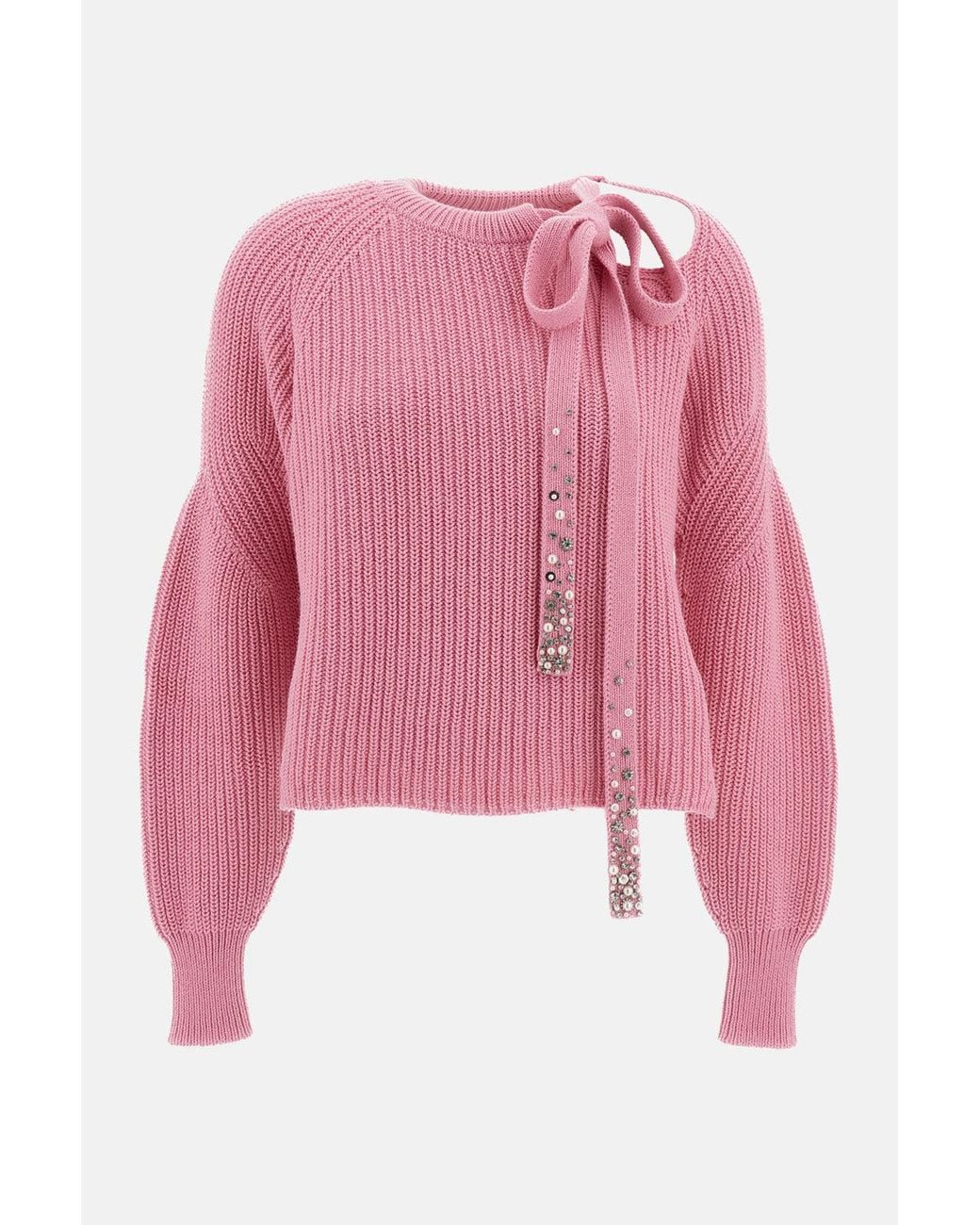 Pullover Crop di Des Phemmes in Pink