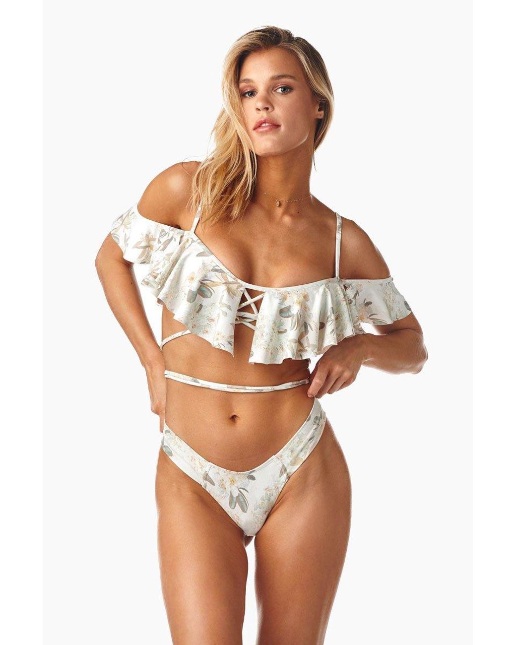 ruffle flounce bikini top