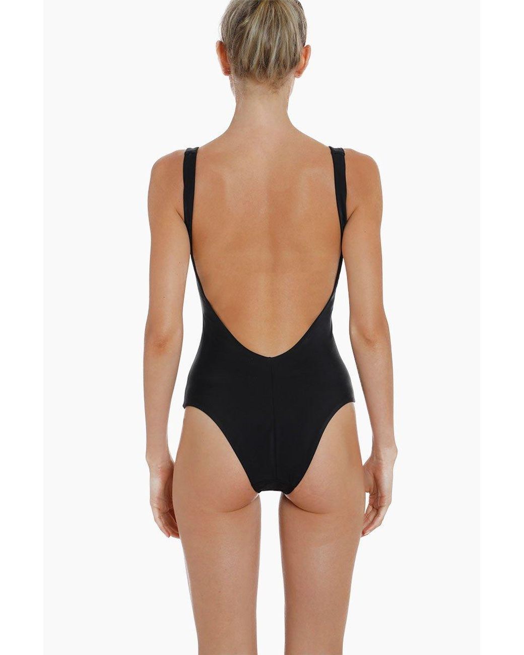 Dsquared Icon Low Back One Piece Swimsuit In Black Fuchsia Pink Black Lyst Dsquared Icon Low Back One Piece Swimsuit In Black Fuchsia Pink Black Lyst