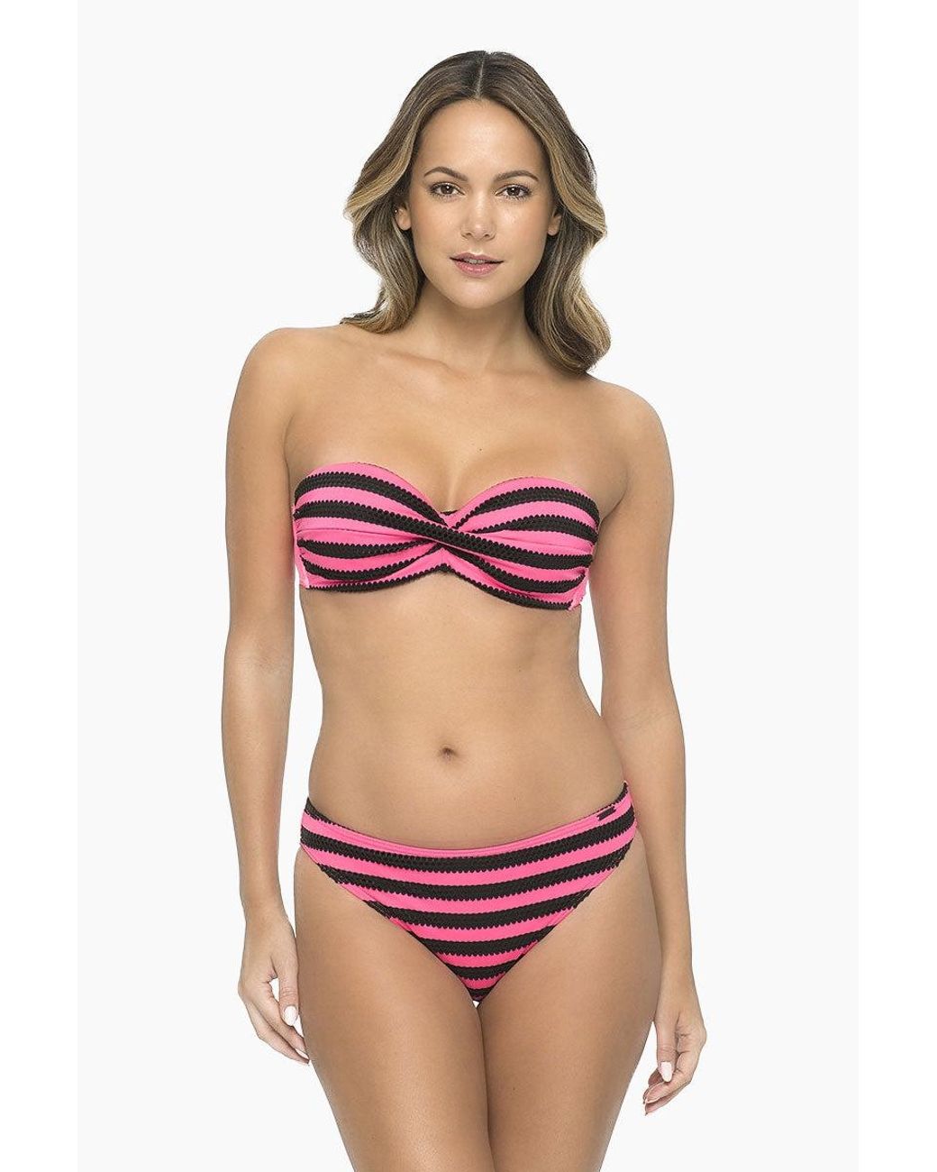 sapph ® Synthetic Vita Moderate Bikini Bottom in Pink - Lyst