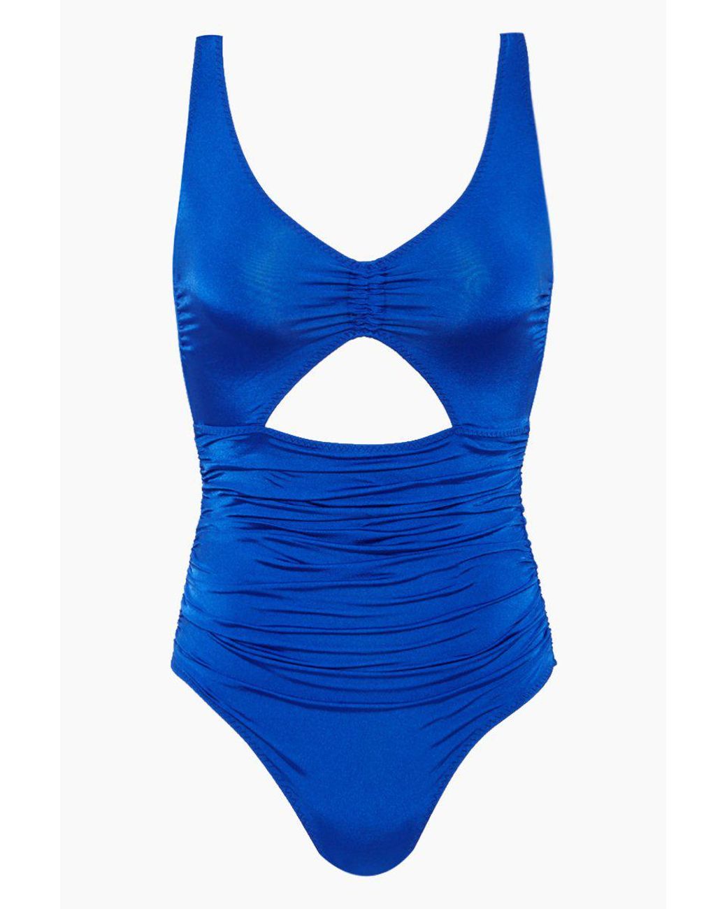 Stella McCartney Wrapped One Piece Swimsuit - Royal Blue - Lyst