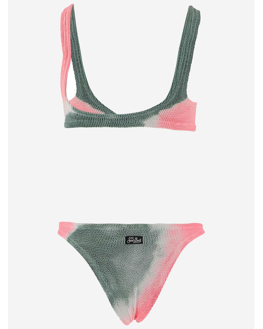 Mc2 Saint Barth Tie-dye Crinkle Pattern Bikini | Lyst