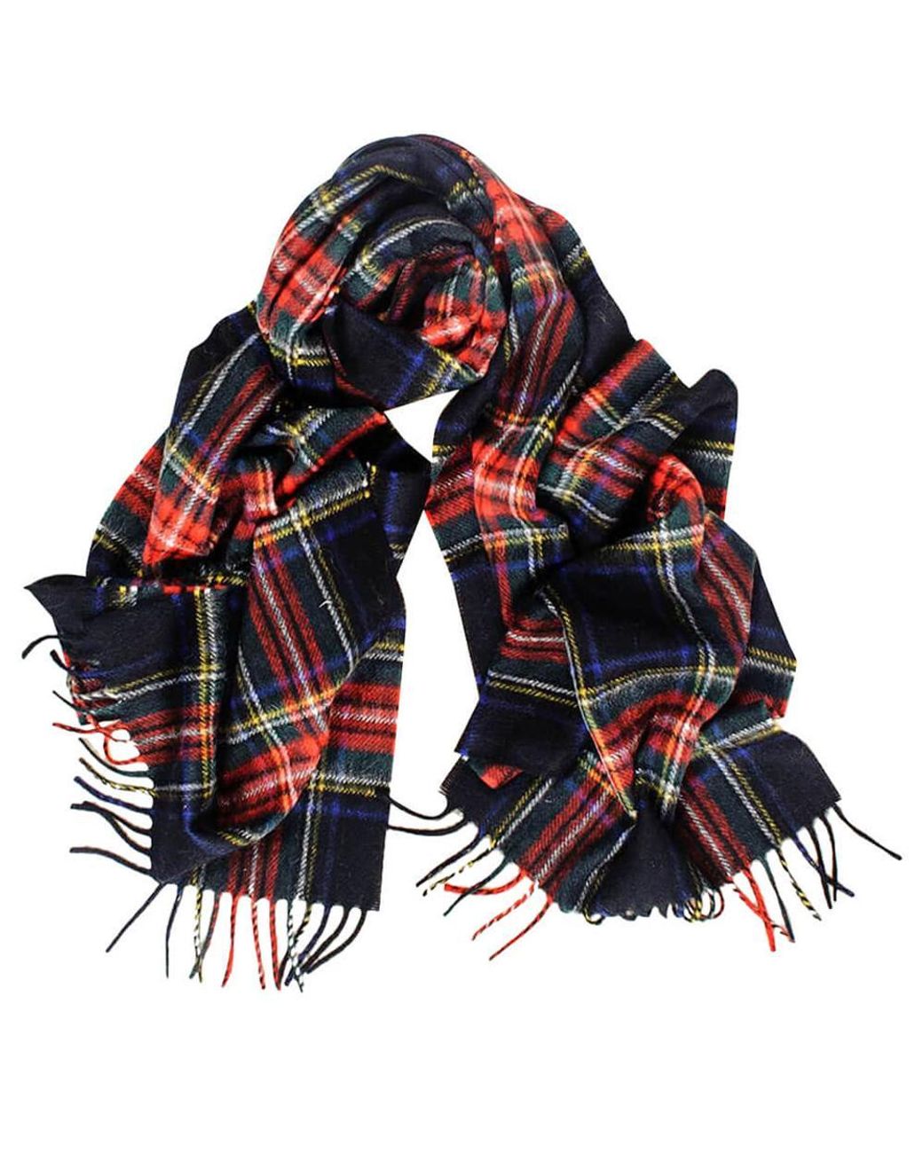 black stewart tartan scarf