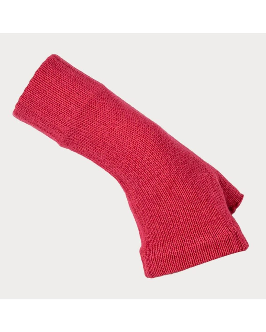 Black Accessories Red Amaranth Cashmere Mittens