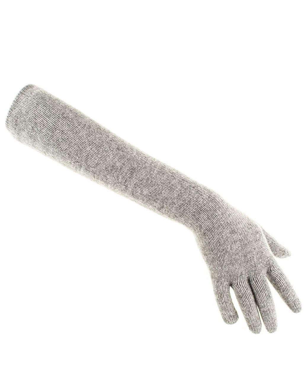 long grey gloves