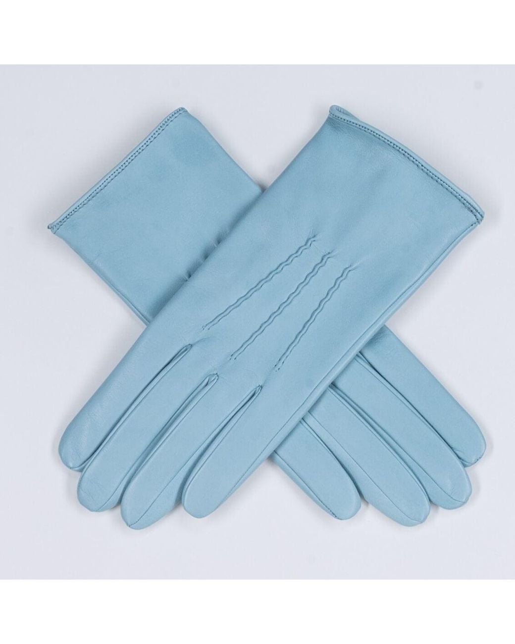 Black Accessories Blue Whisper Silk Lined Italian Leather Gloves