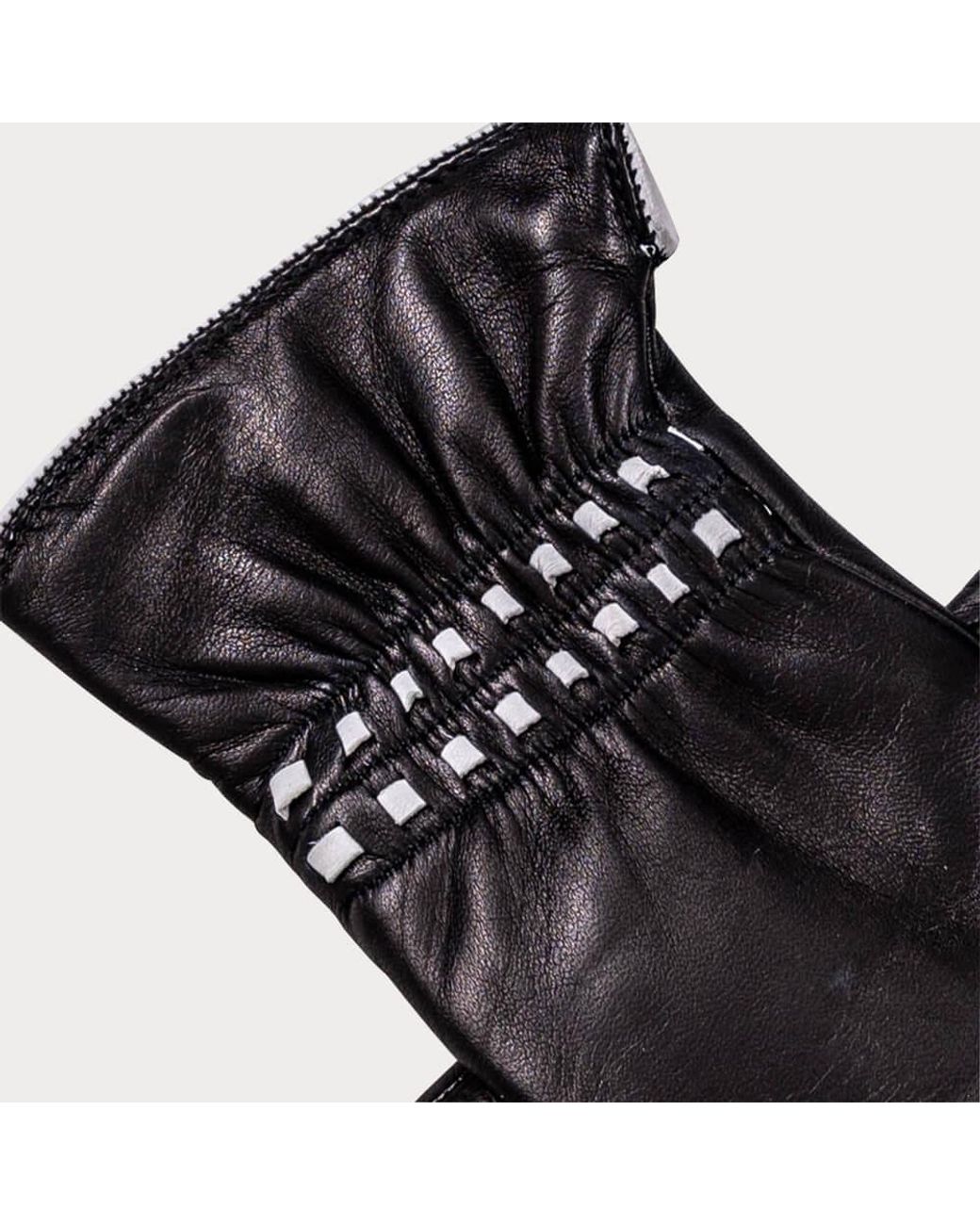 Black Accessories Black And Italian Leather Gloves