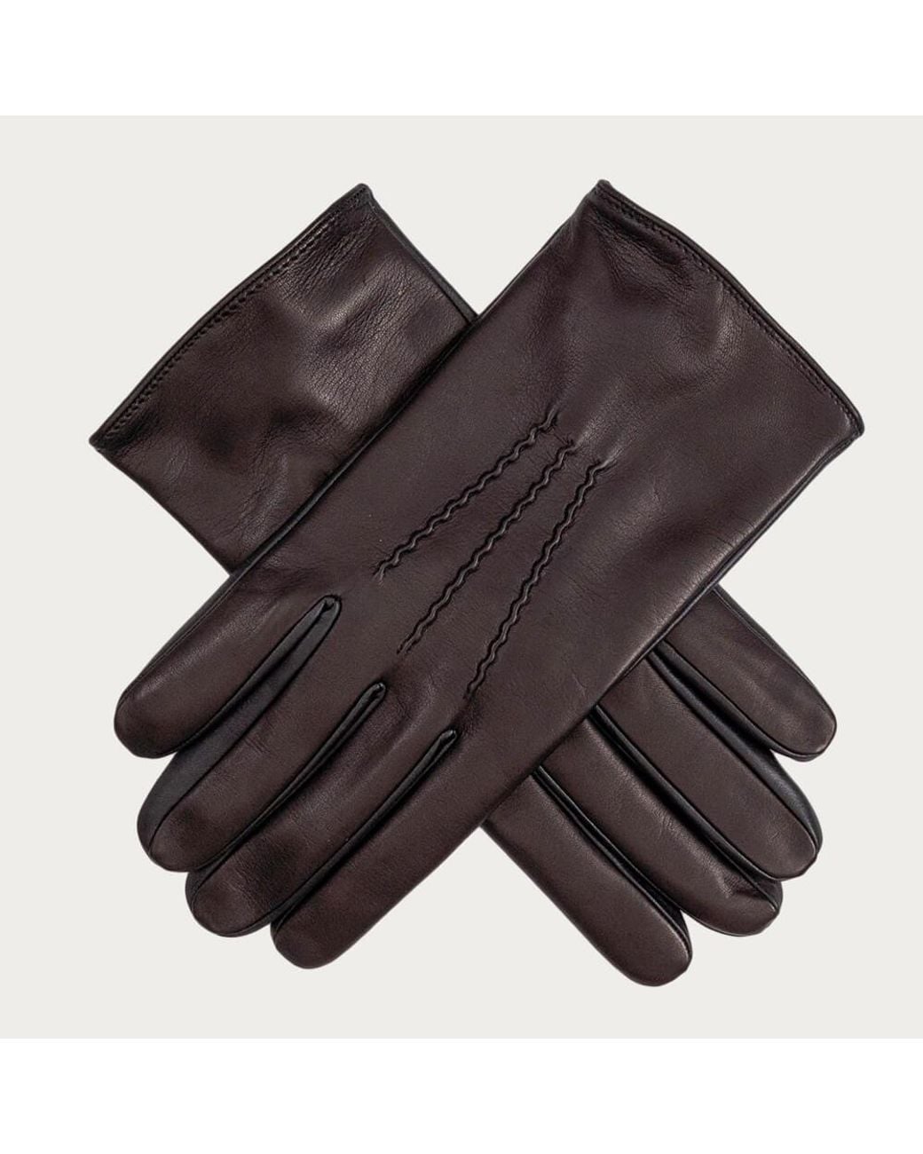 Black Accessories Black Touch Screen Italian Leather Gloves