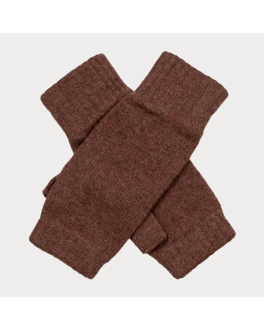 Black Accessories Brown Ladies Auburn Cashmere Mittens