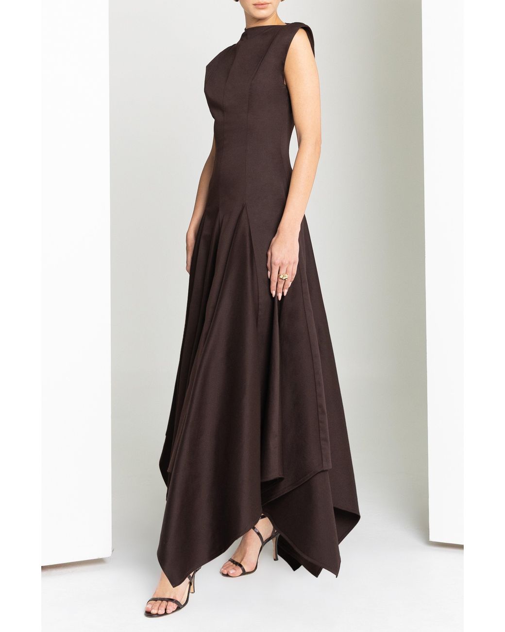 Black Halo Brown Eloidie Midi Dress