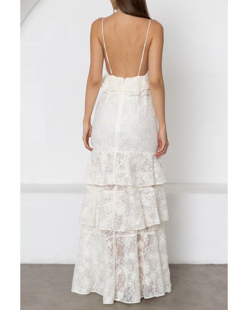 Black Halo White Eris Maxi Dress