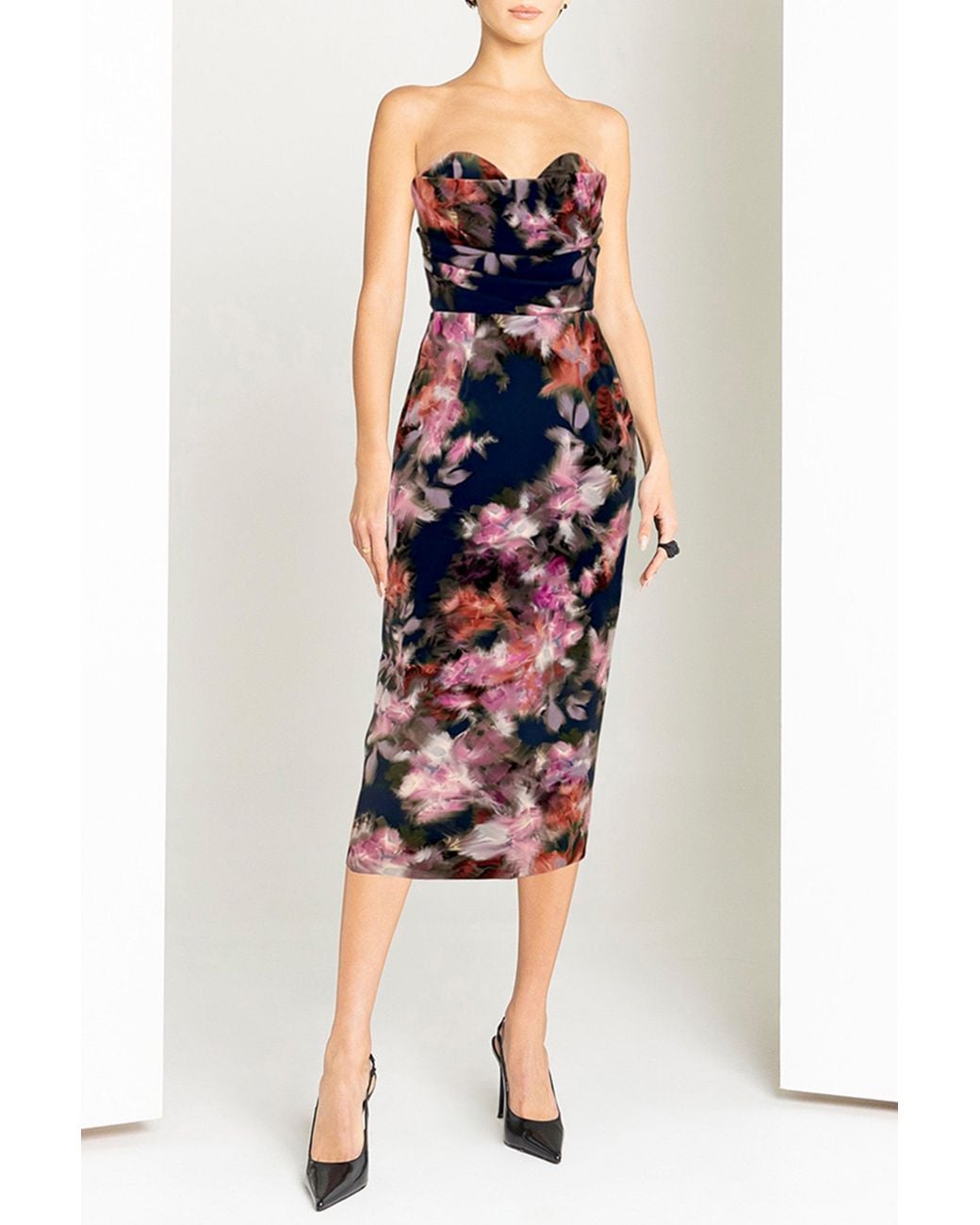 Black Halo Black Leonora Midi Dress