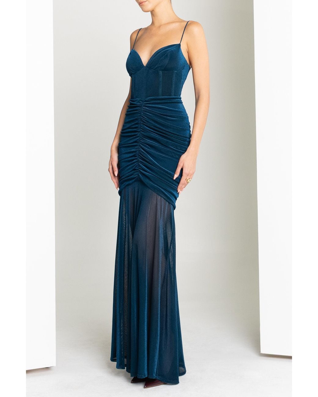 Black Halo Blue Azura Maxi Dress