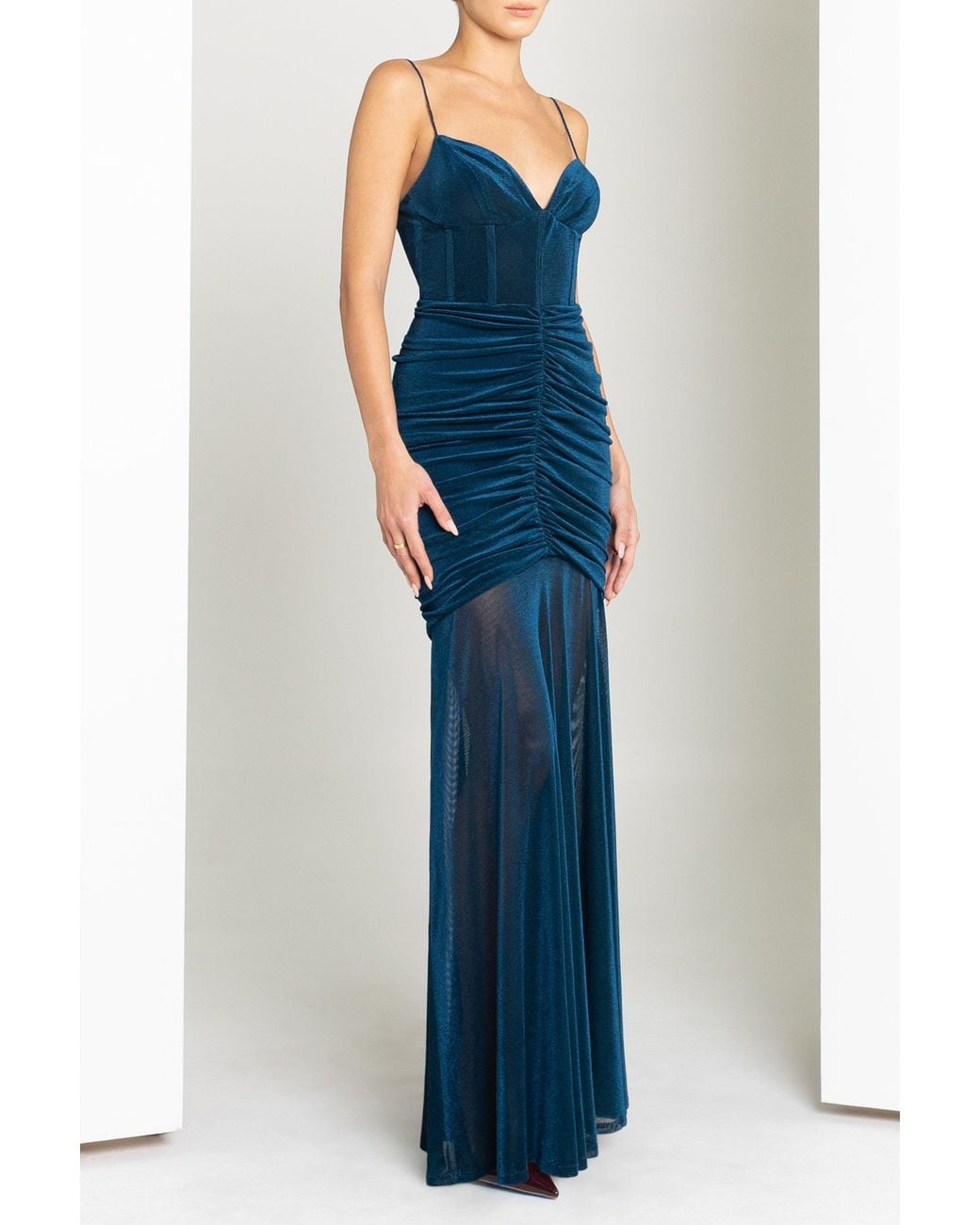 Black Halo Blue Azura Maxi Dress
