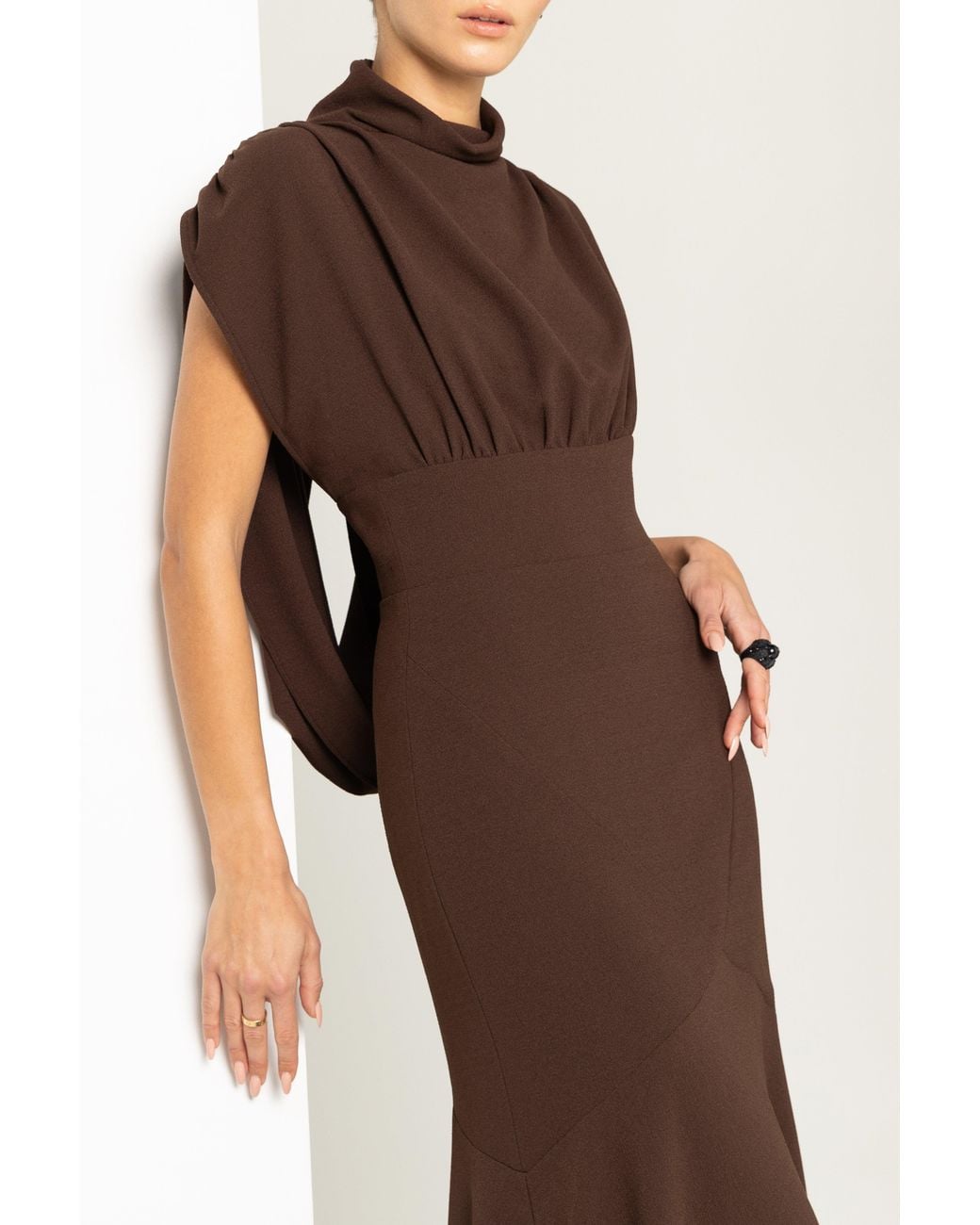 Black Halo Brown Adelina Gown