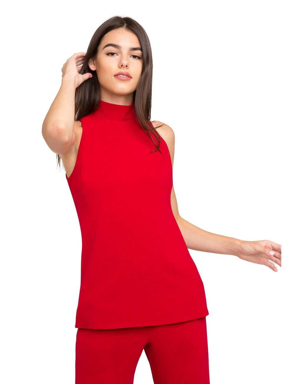 two piece red jumpsuit
