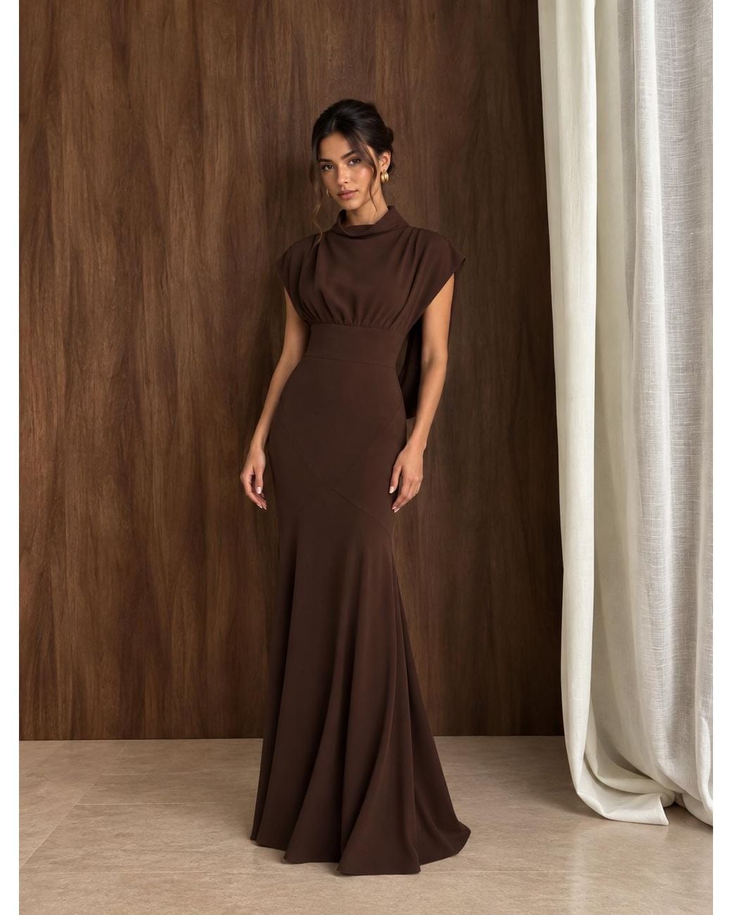 Black Halo Brown Adelina Gown