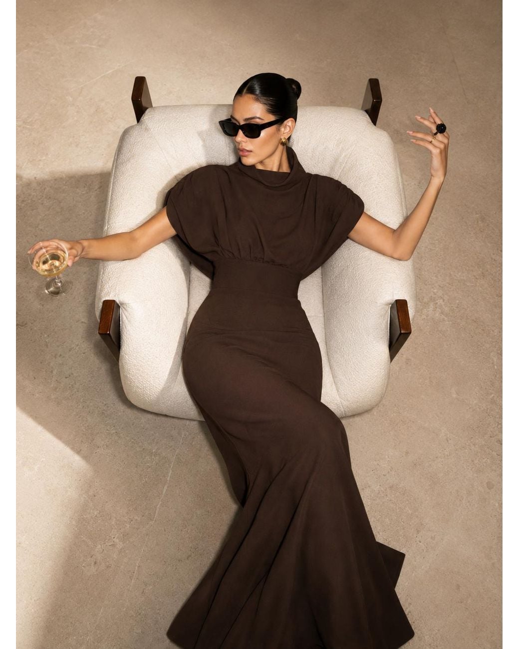 Black Halo Brown Adelina Gown