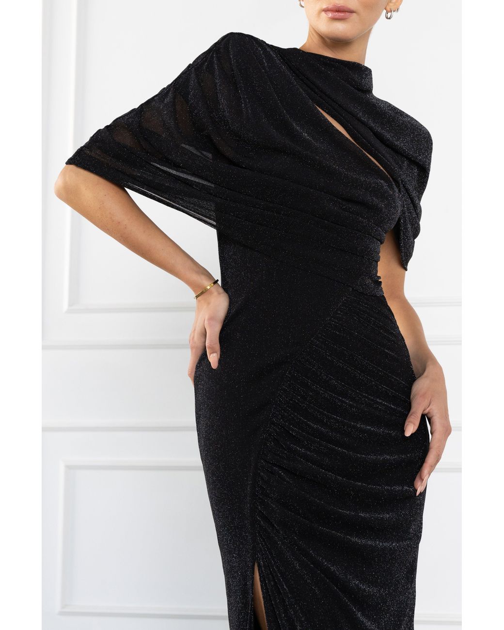 Black Halo Black Vionna Midi Dress