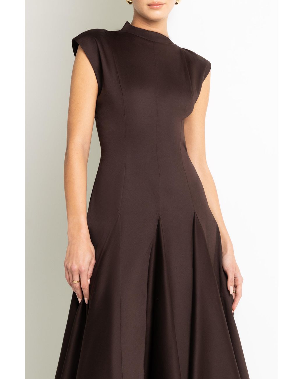 Black Halo Brown Eloidie Midi Dress