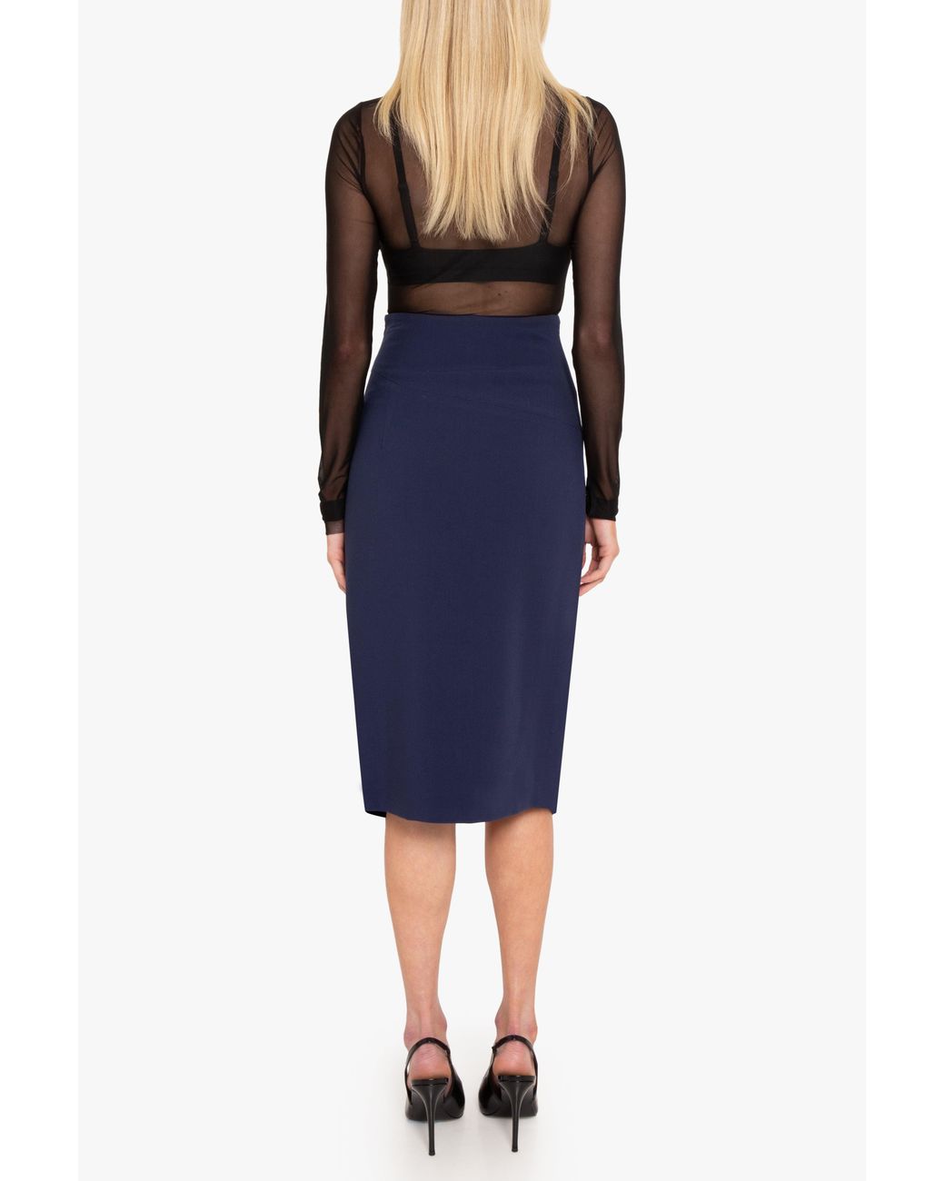 Black Halo Blue Juma Pencil Skirt