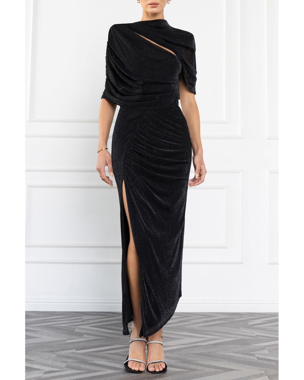 Black Halo Black Vionna Midi Dress