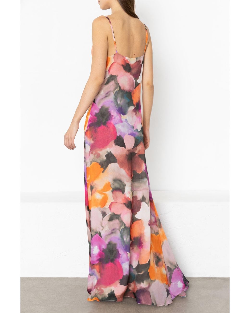 Black Halo White Emory Maxi Dress