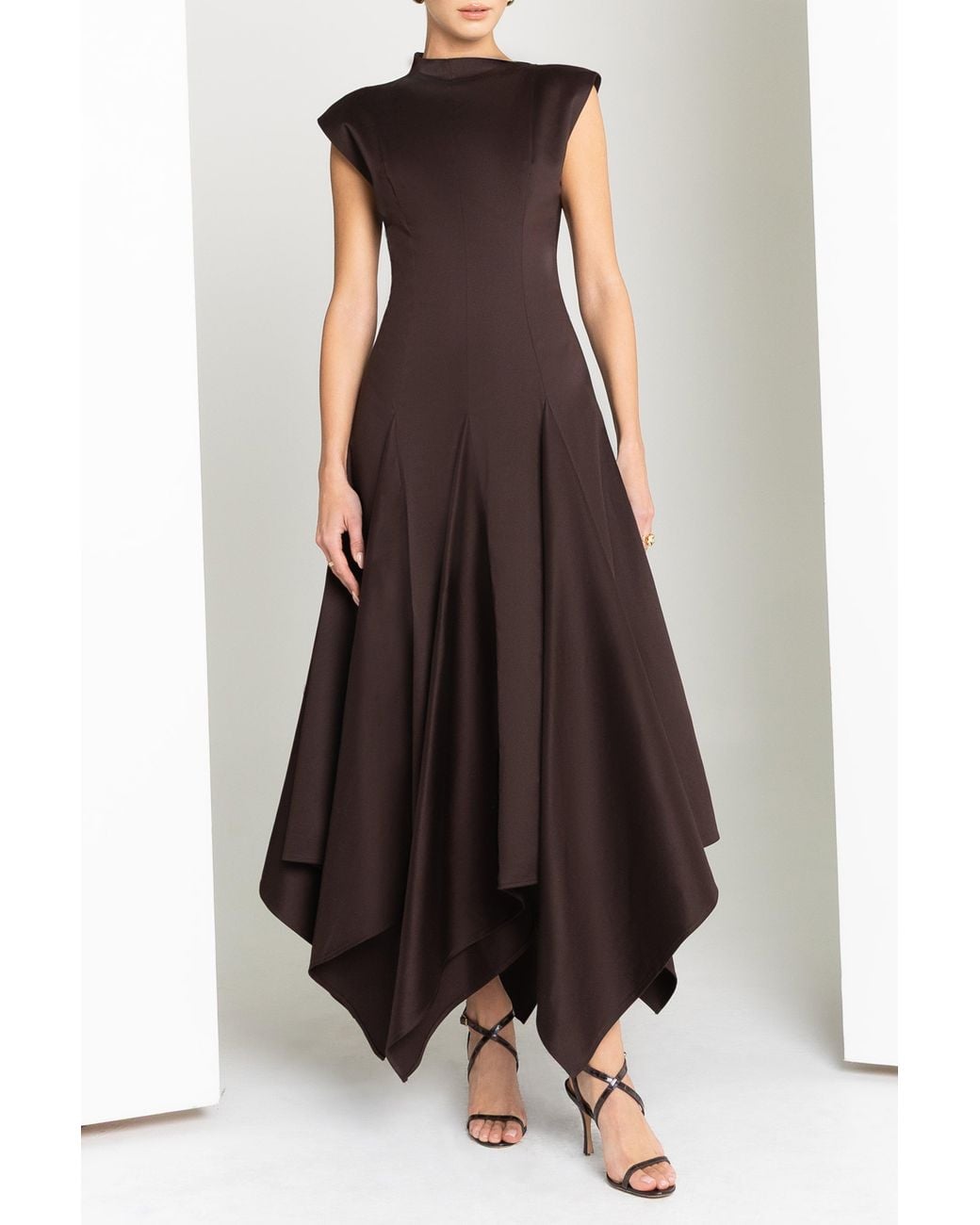 Black Halo Brown Eloidie Midi Dress