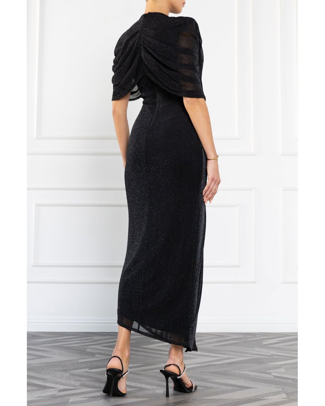 Black Halo Black Vionna Midi Dress
