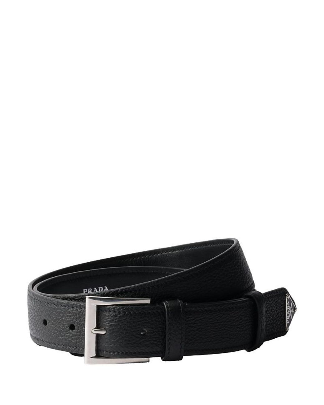 Prada Black Leather Belt for men