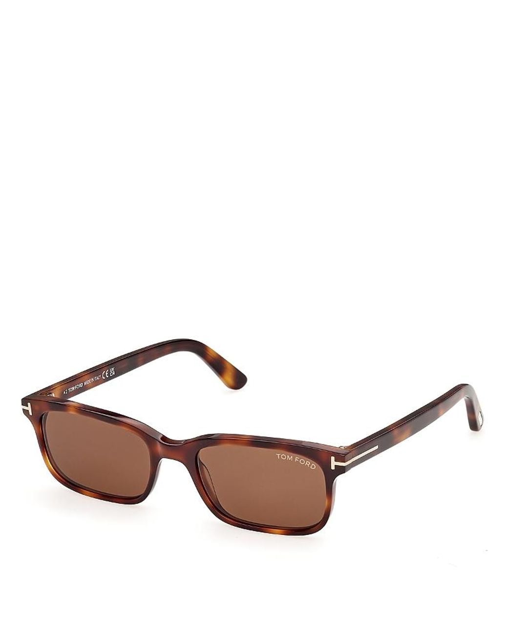 Tom Ford Brown Rectangular Sunglasses, 52Mm