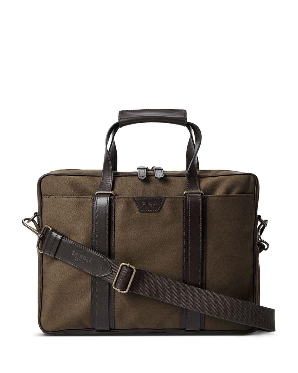 Shinola Brakeman Canvas Briefcase in Brown for Men Lyst