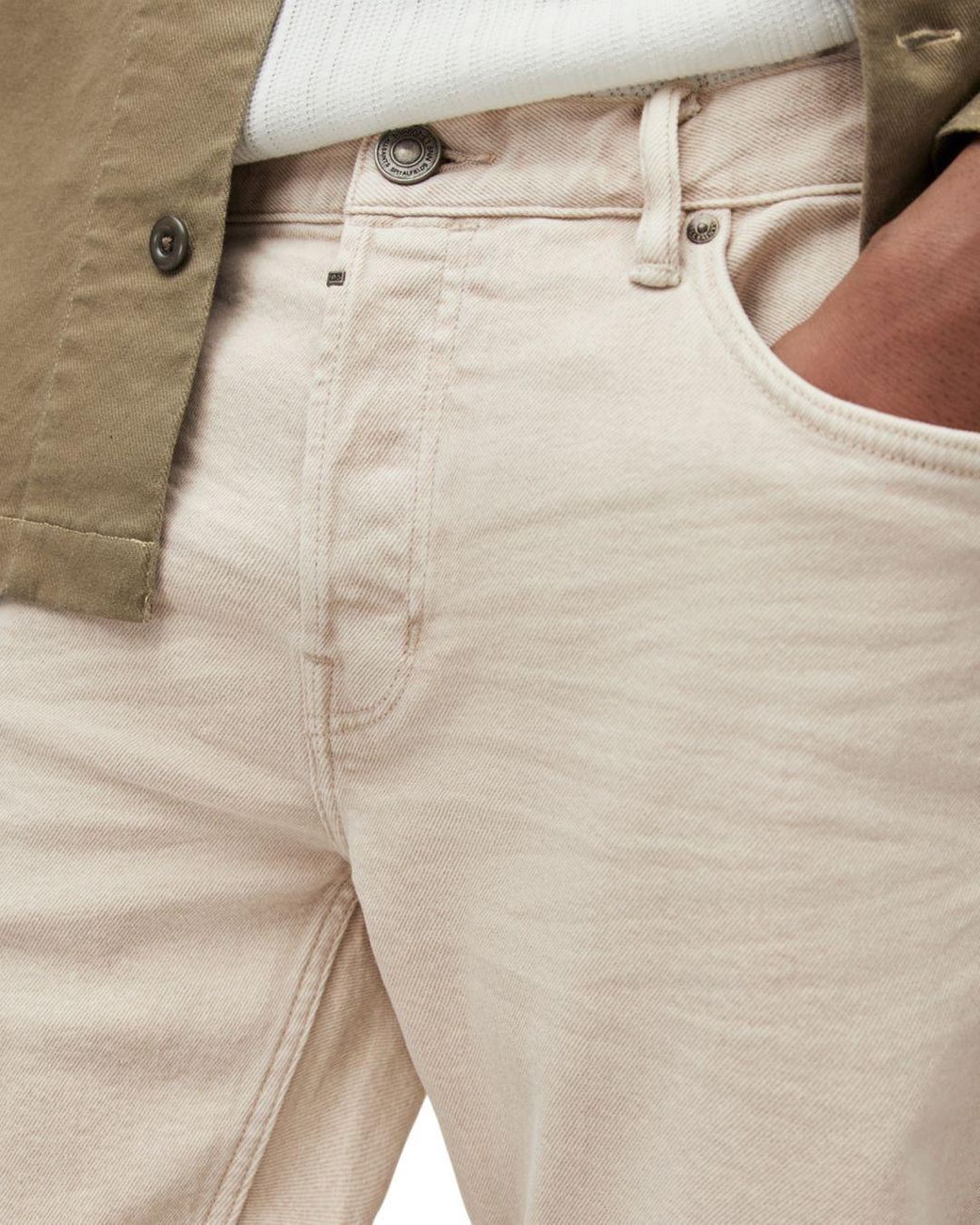 AllSaints Rex Slim Fit Jeans in Natural for Men | Lyst Canada