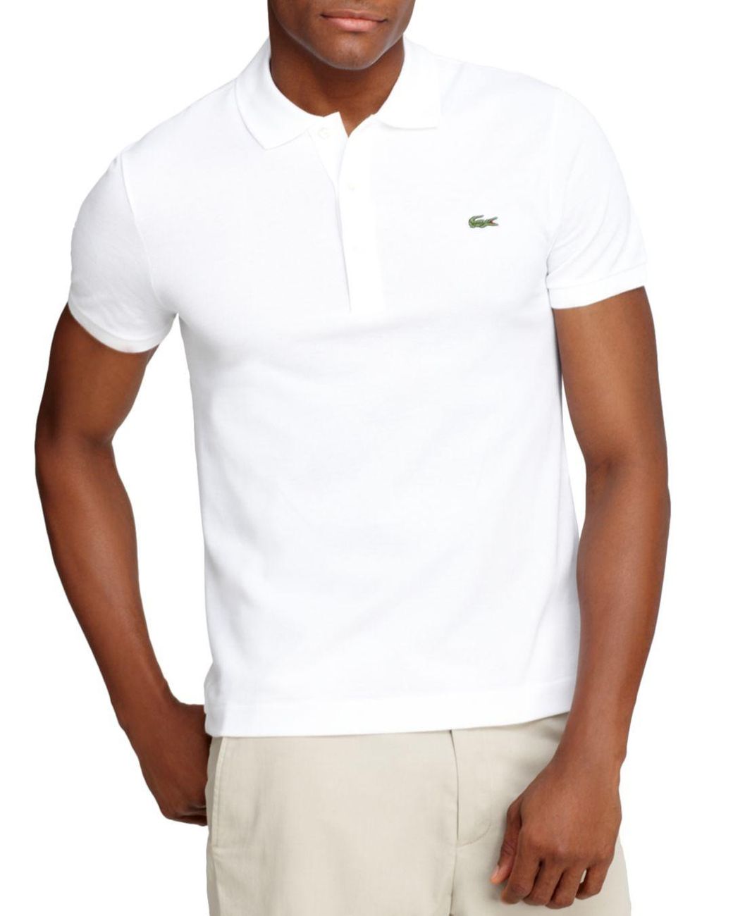 white lacoste top