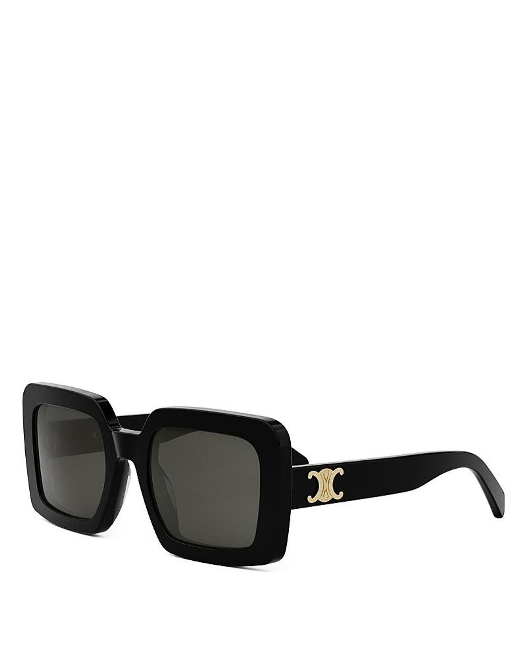 Céline Black Triomphe Square Sunglasses, 56Mm