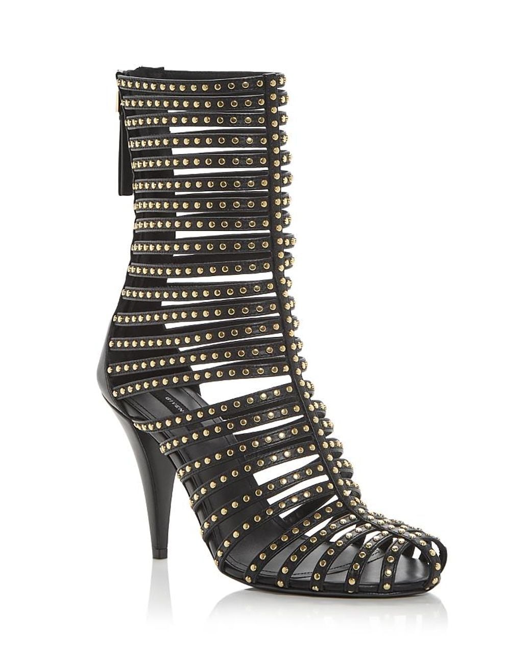 Givenchy Black Cage Embellished Ankle Booties