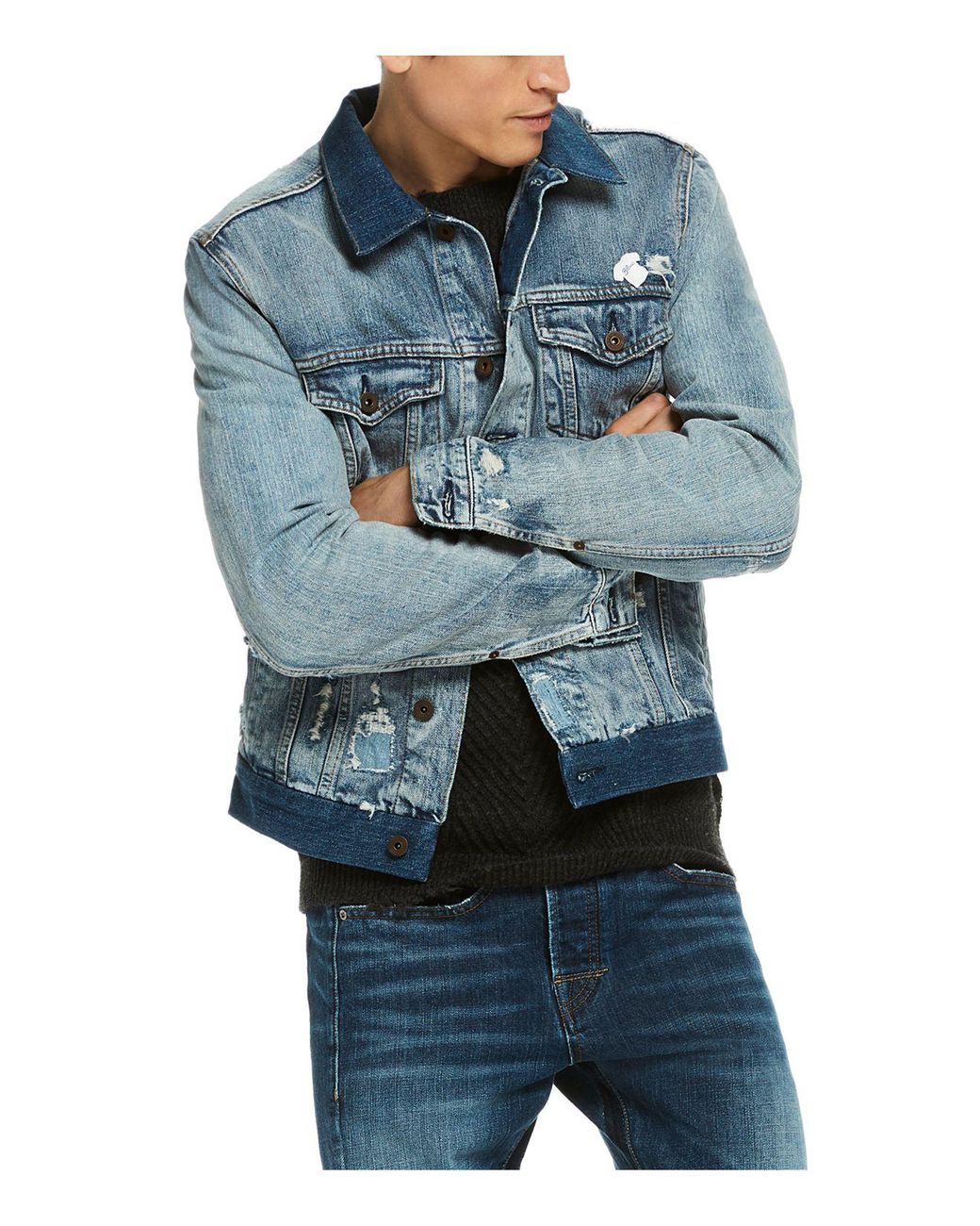 Soda Heroes Distressed Denim Jacket 