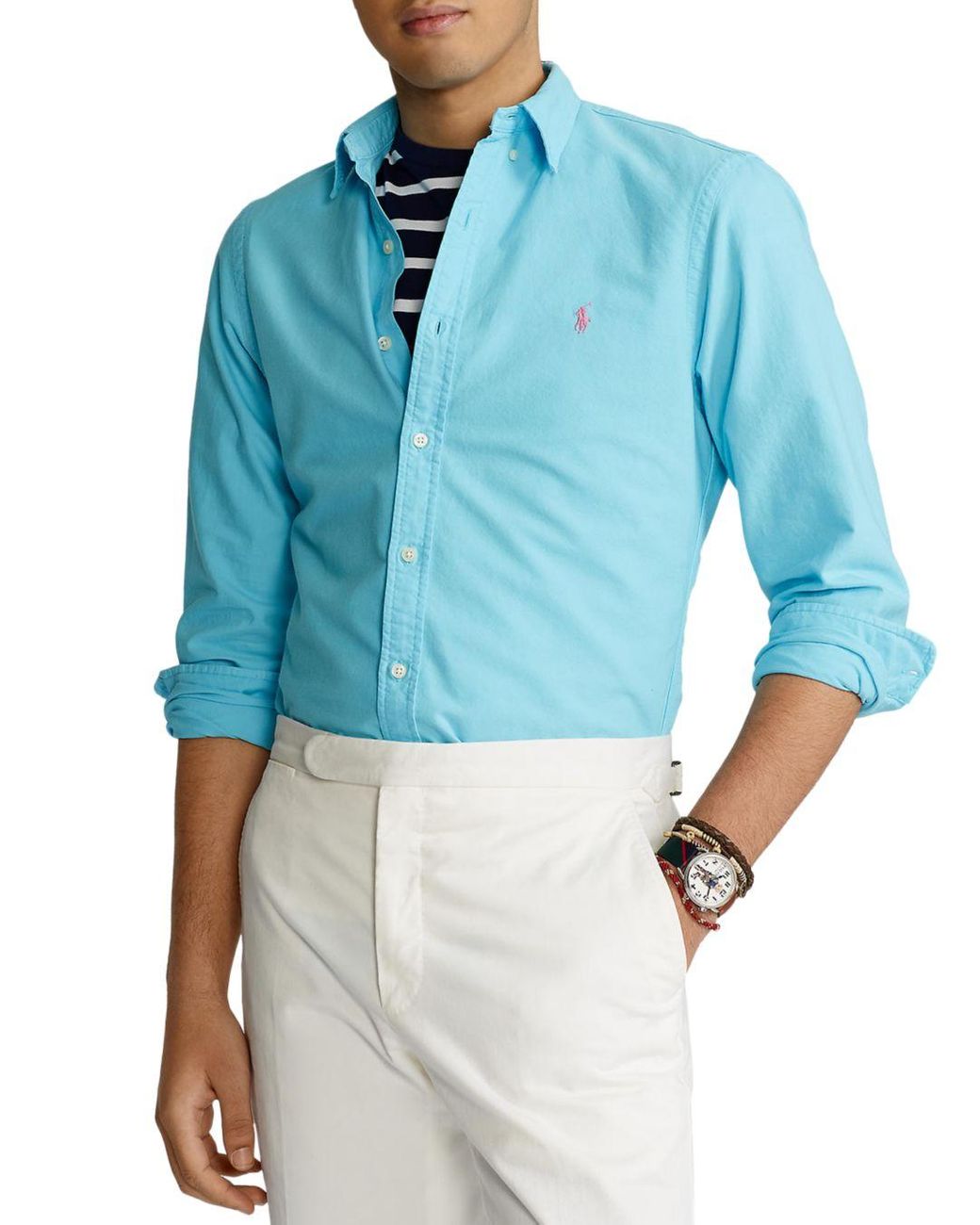 Polo Ralph Lauren Garment - Dyed Oxford Shirt in Blue for Men | Lyst