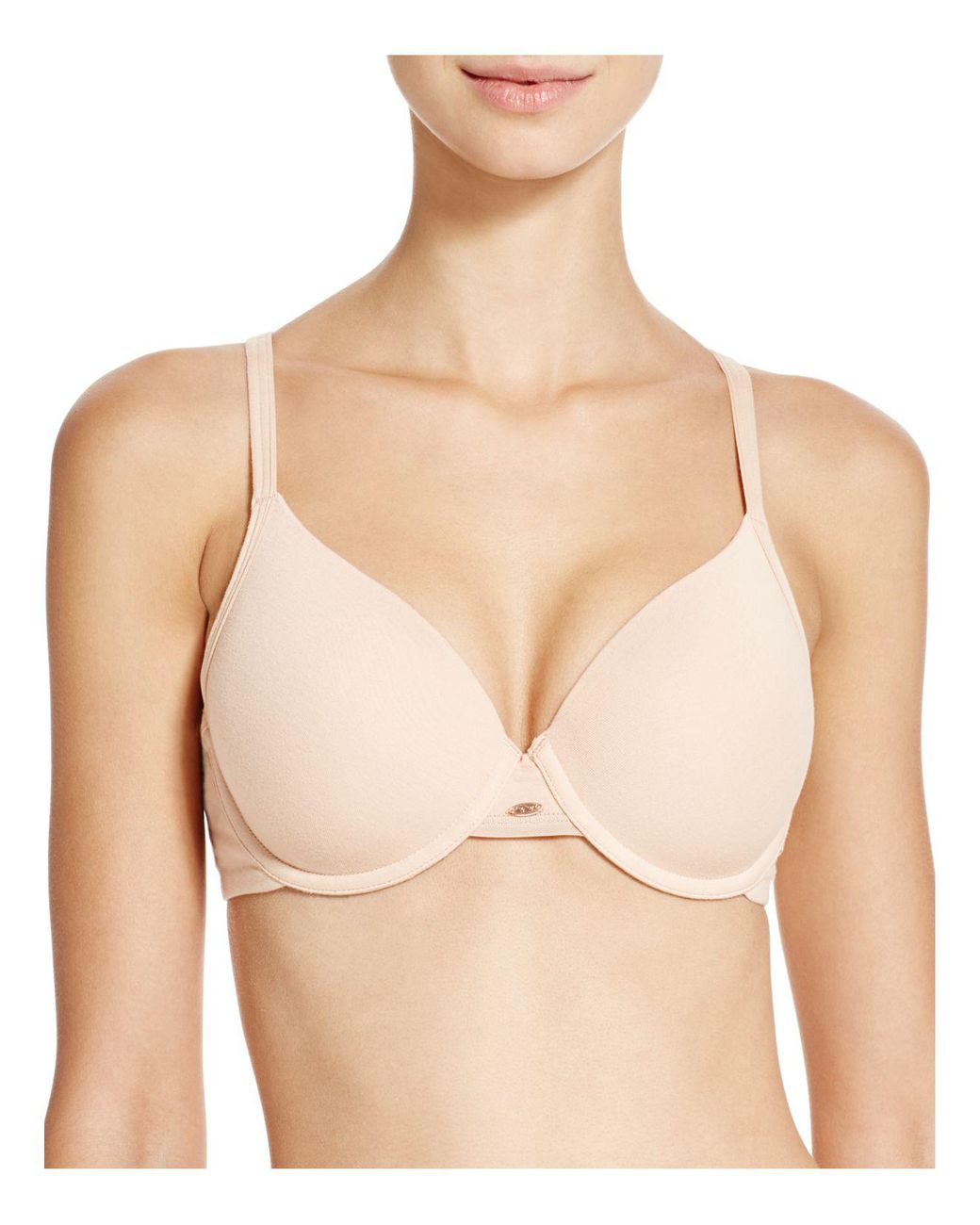 Fine Lines Cotton J-hook T-shirt Bra in 