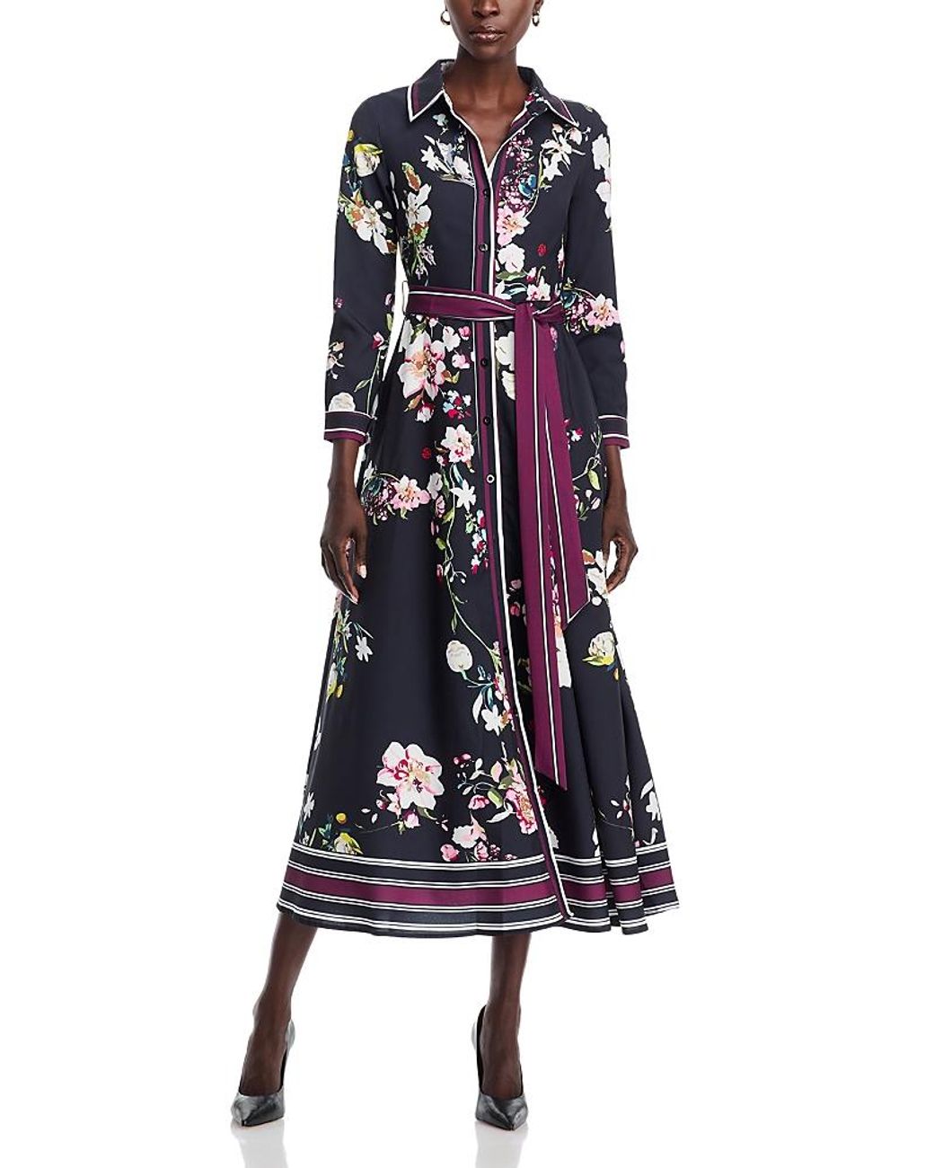 chinese dress ladies Christabel Tiered Maxi Dress - Blue Floral main image 0