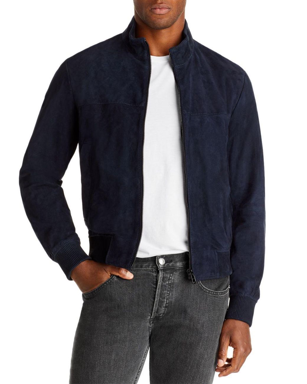 BOSS by HUGO BOSS Mapson Suede Jacket in Blue for Men Lyst
