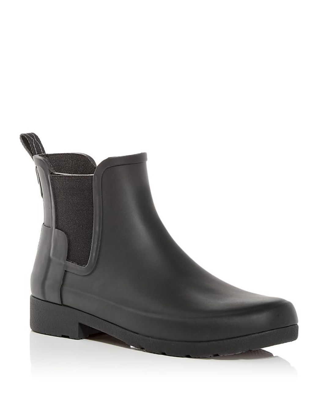 Hunter Black Refined Chelsea Boots, Rubber
