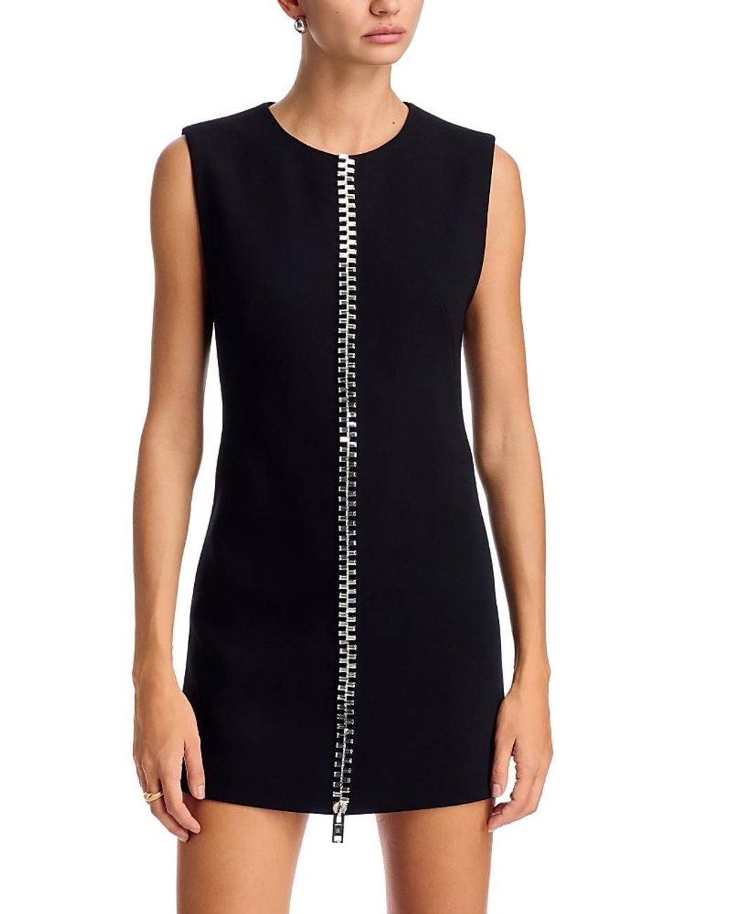 Alexander Wang Embellished Zip Front Mini Dress in Blue | Lyst