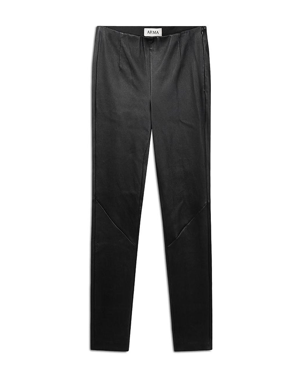 Arma Black Marlon Leather Zip Hem Pants