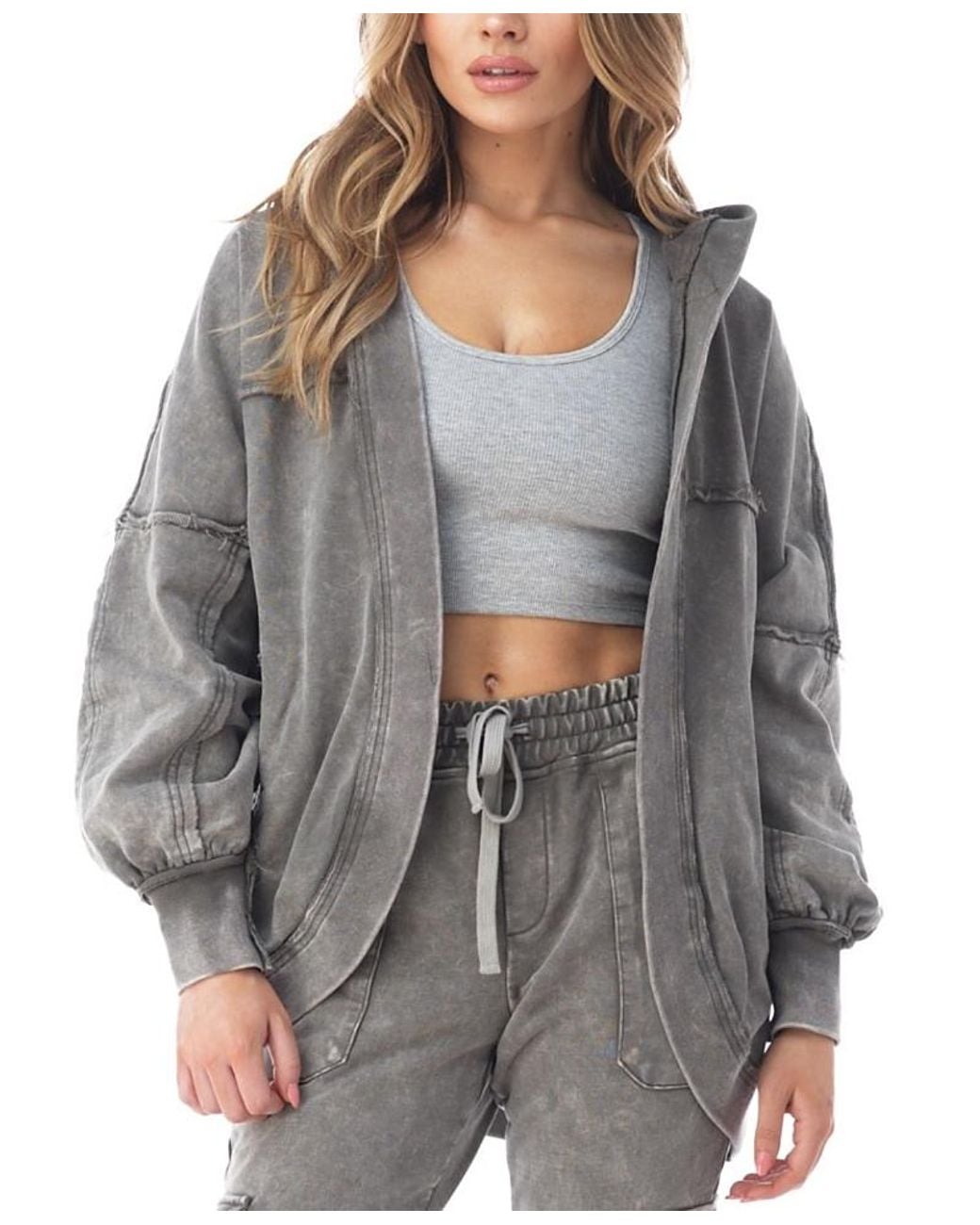 Heven Gray Open Cardigan